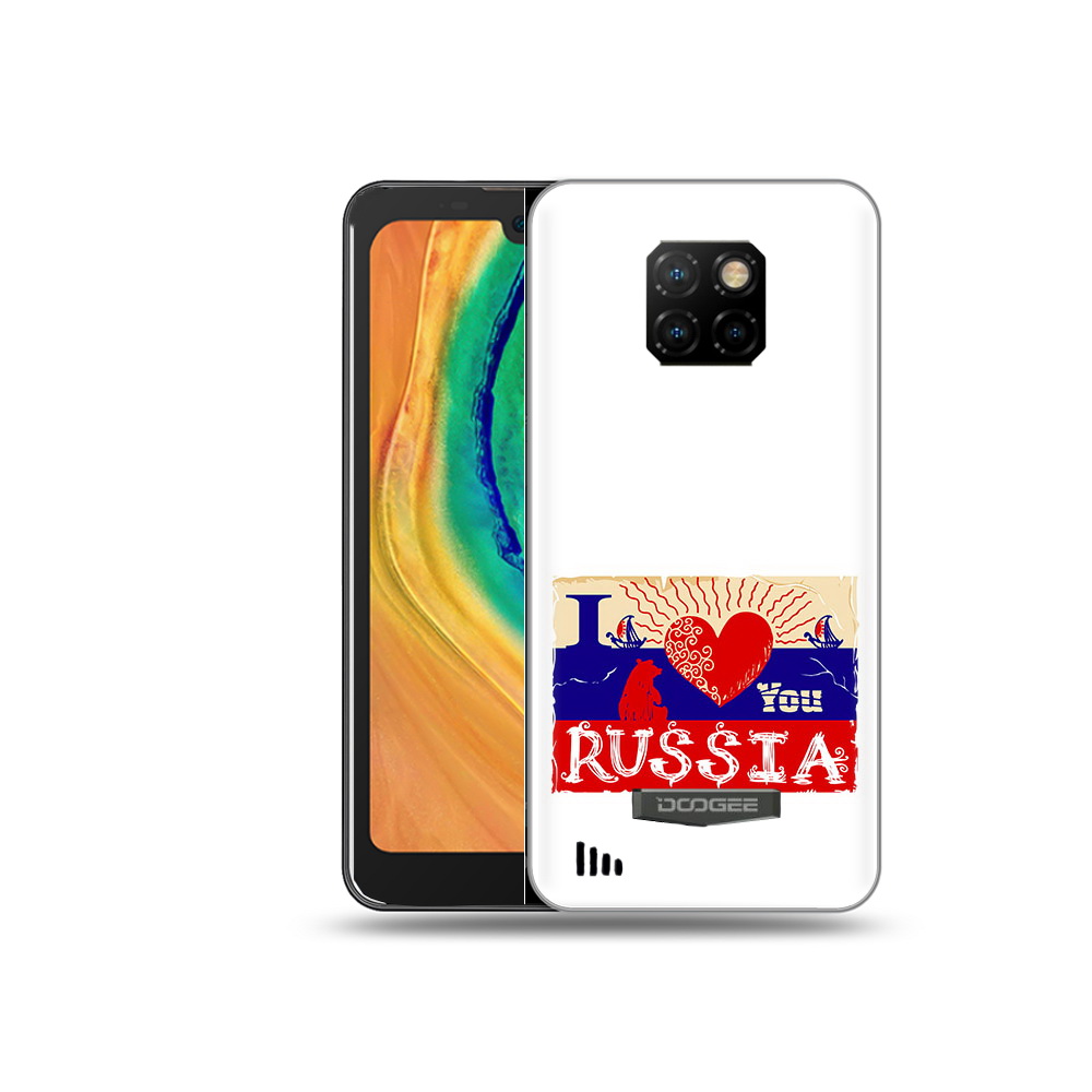 

Чехол MyPads Tocco для Doogee S88 Plus Люблю Россию, Прозрачный, Tocco