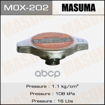 MASUMA MOX202 КРЫШКА РАДИАТОРА 1.1 KG/CM2