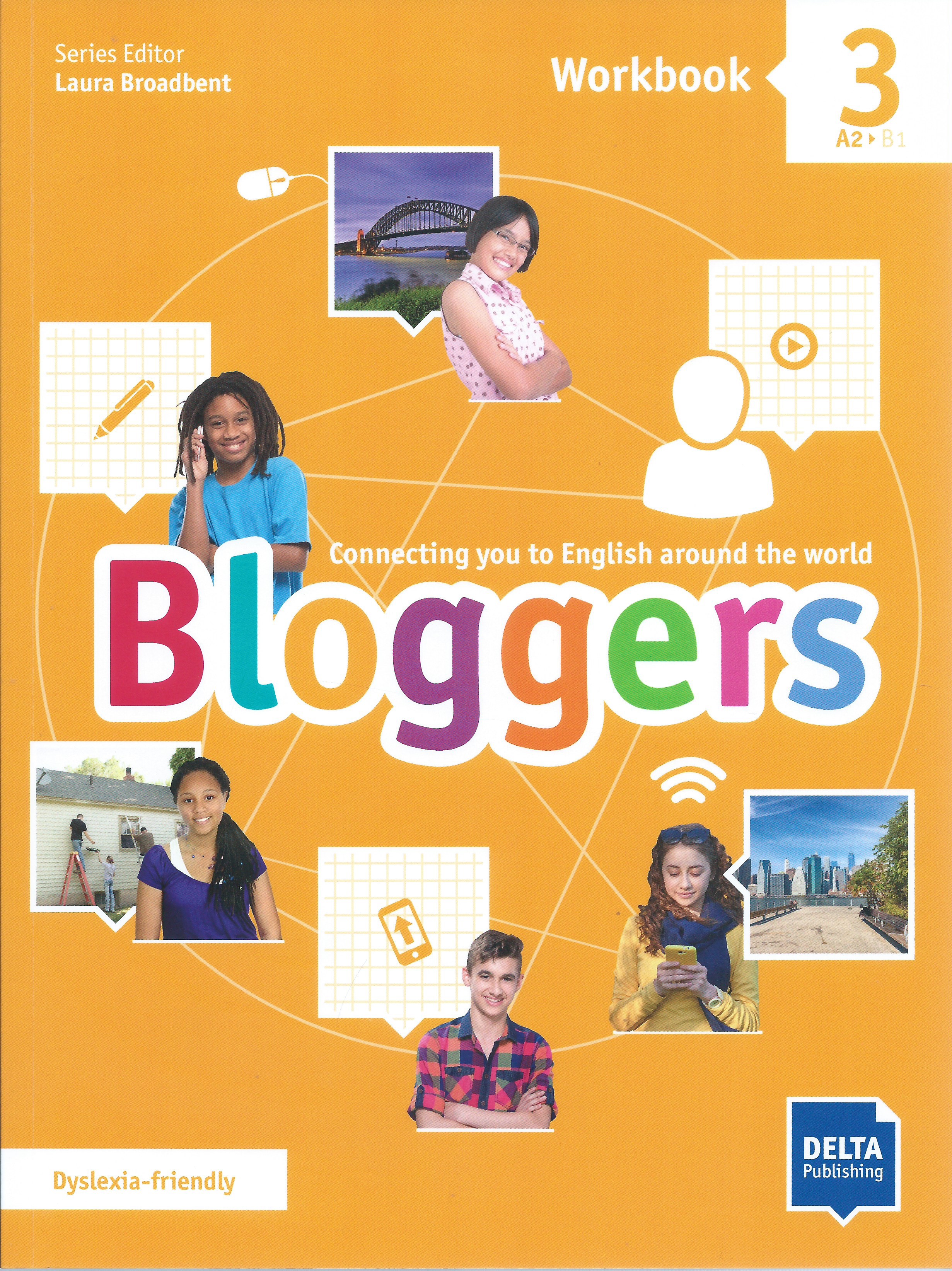 

Учебник Bloggers 3. Workbook рабочая тетрадь + Delta Augmented + Online Extras