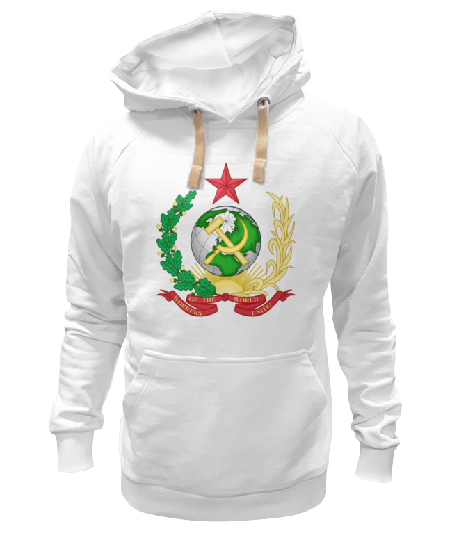 

Худи унисекс Printio Серп и молот белое 2XL, Белый, Серп и молот