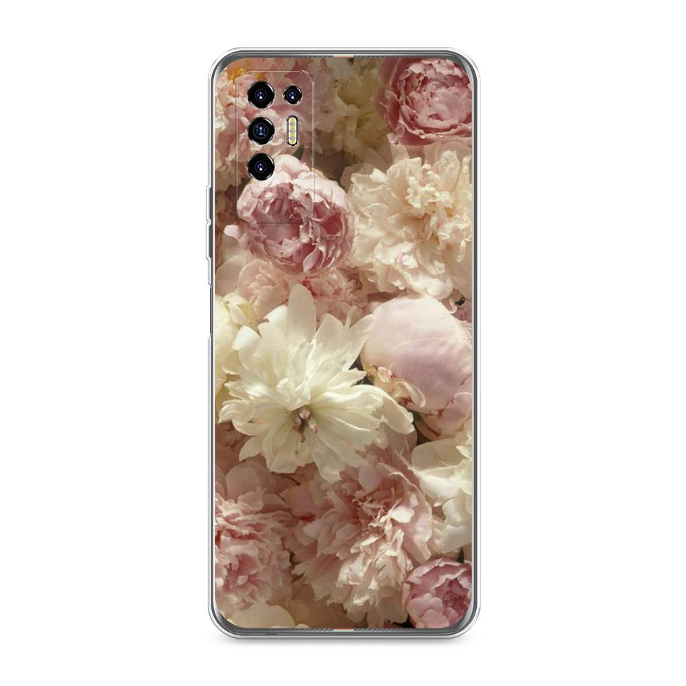 

Чехол Awog на Tecno Pova 2 "Пионы светлые", Разноцветный, 300550-8