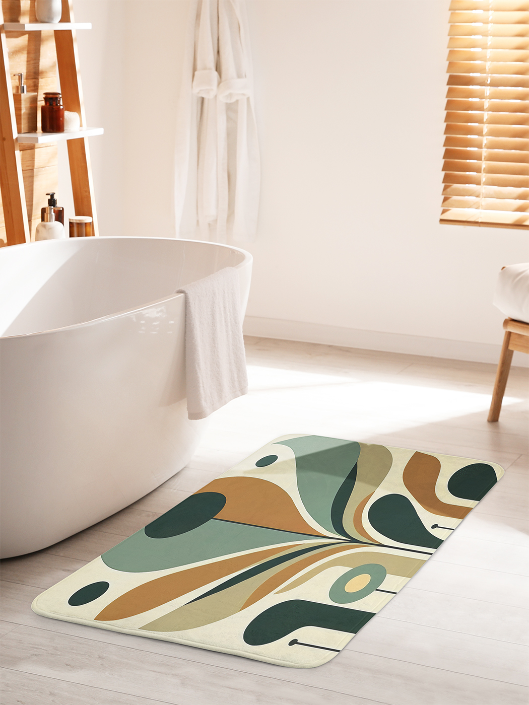 

Коврик для ванной туалета душа JoyArty "Спокойные фигуры", bath_sd3336_60x100