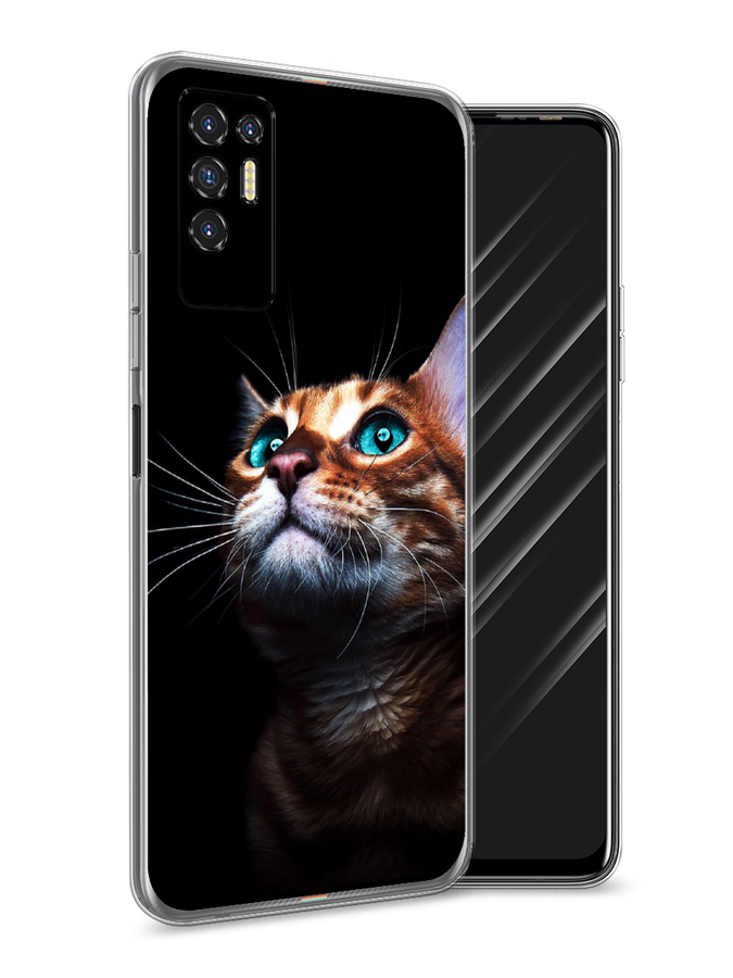 

Чехол Awog на Tecno Pova 2 "Мечтательный кот", Разноцветный, 300550-1