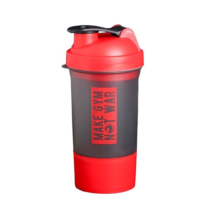 Шейкер спортивный «Занимайся спортом», красно-чёрный, с чашей под протеин, 500 мл