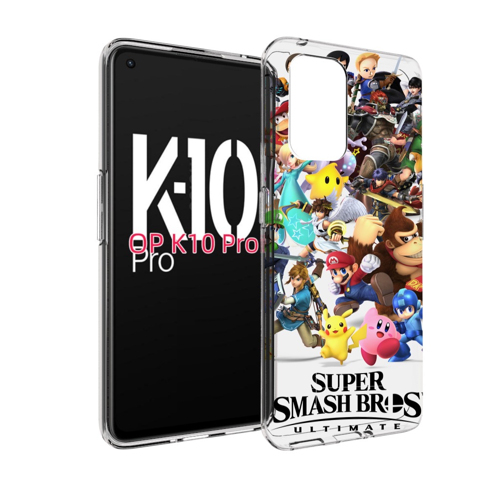

Чехол MyPads Super Smash Bros для OPPO K10 Pro, Прозрачный, Tocco
