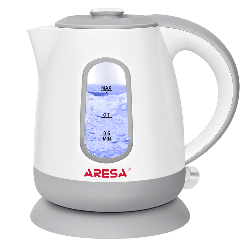 

Чайник электрический Aresa AR-3468 1 л белый, AR-3468