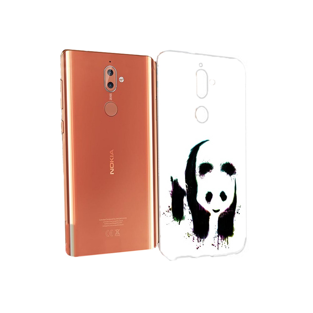 

Чехол MyPads Tocco для Nokia 9 панда в акварели (PT126479.94.532), Прозрачный, Tocco