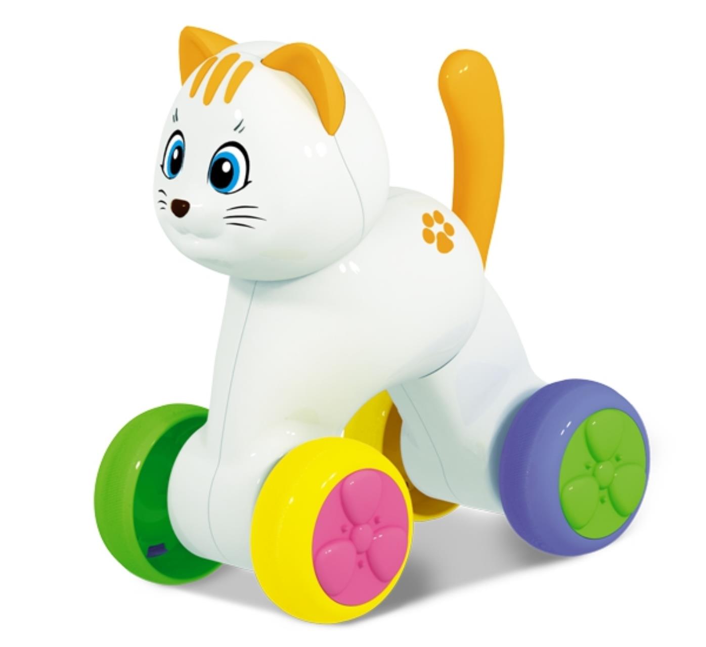 Игрушка-покатушка Stellar Веселый котик 2016082 каталка игрушка cubika веселый зайчонок