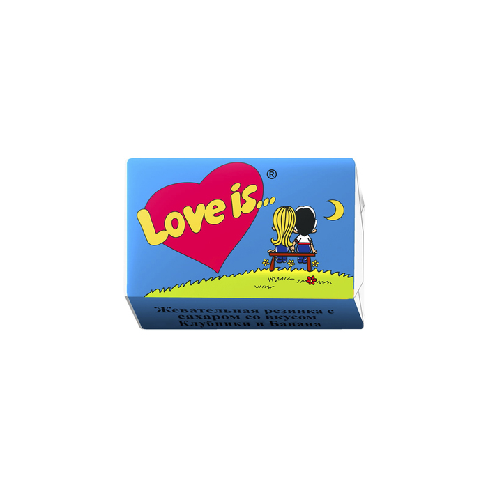 

Жевательная резинка Love is, Банан и клубника, 4,2г. /100 штук/