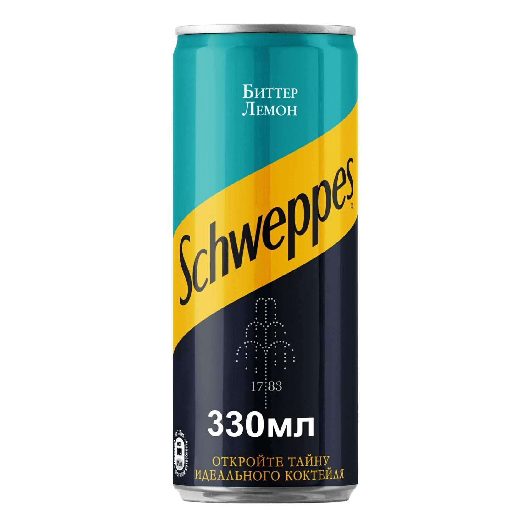 Газированный напиток Schweppes Биттер Лемон 330 мл 125₽