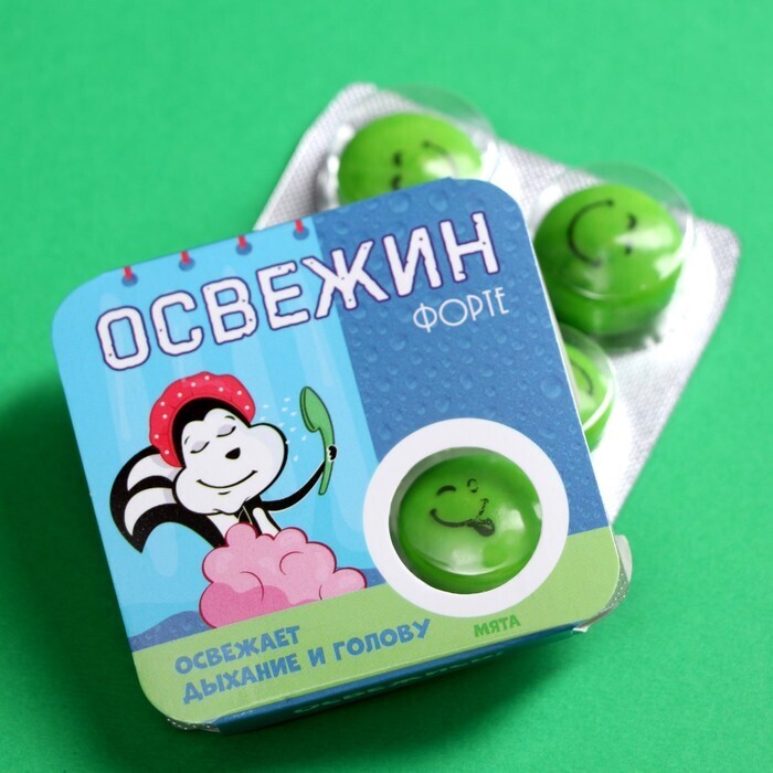 

Жевательная резинка "Освежин" мята, 14г. (3 штуки)