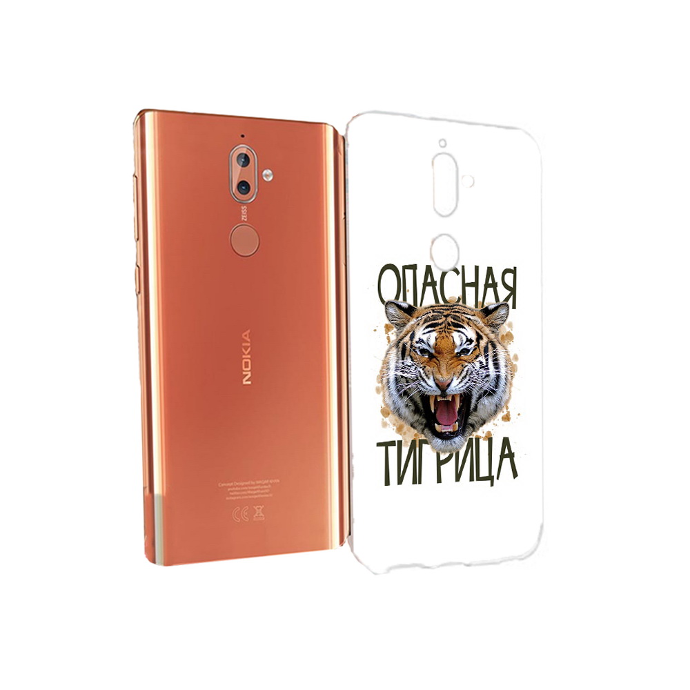 

Чехол MyPads Tocco для Nokia 9 опасная тигрица (PT126479.94.527), Прозрачный, Tocco