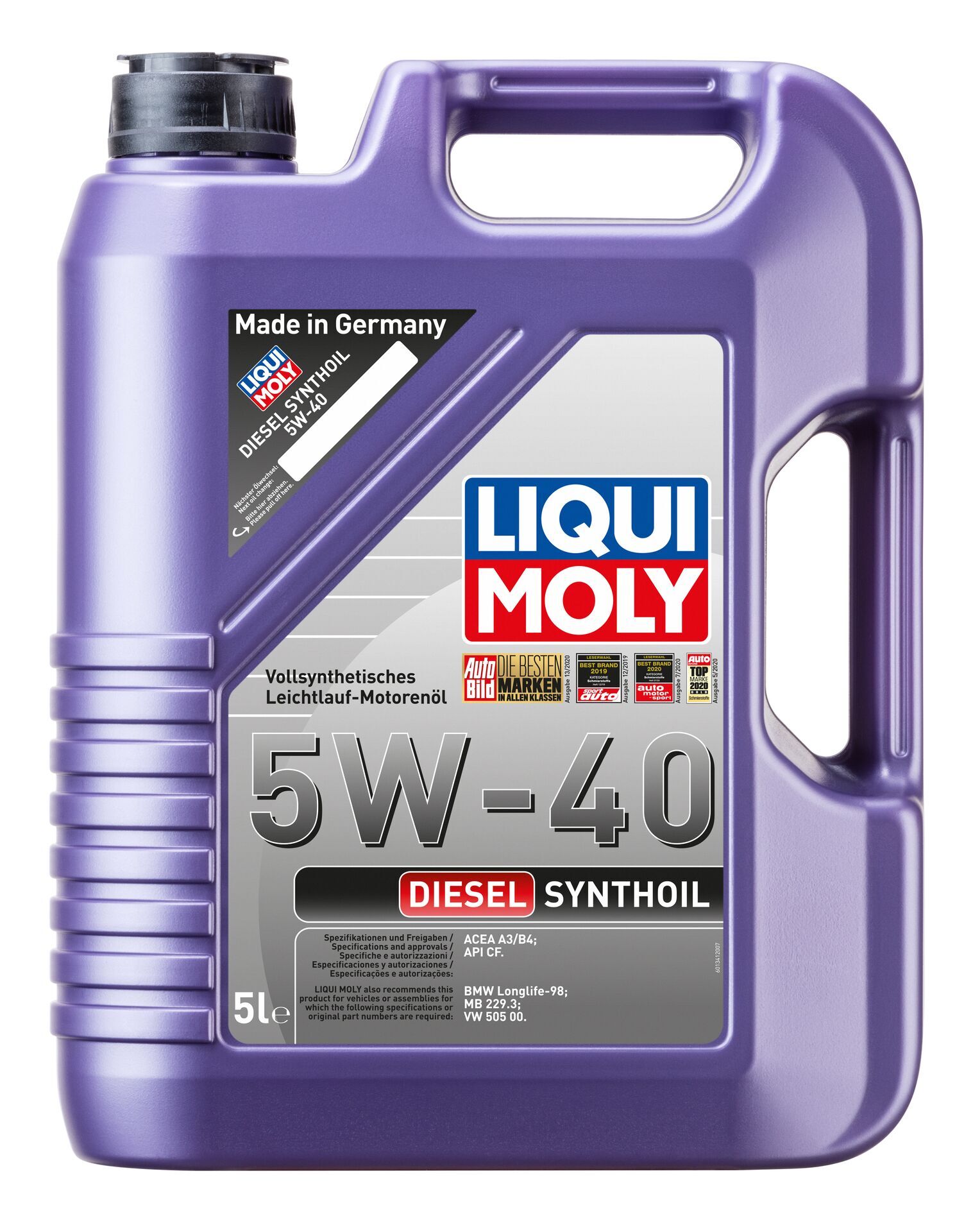 Моторное масло LIQUI MOLY Diesel Synthoil 5W40 5л