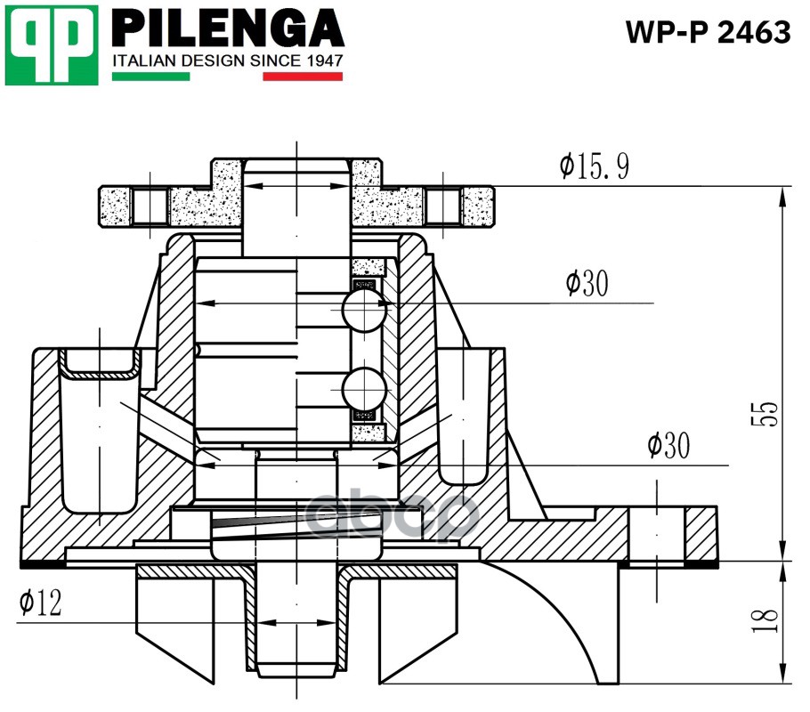 

Насос Охлаждения Двсlada Vesta, X-Ray, Logan Ii, Sandero Ii PILENGA арт. WPP2463