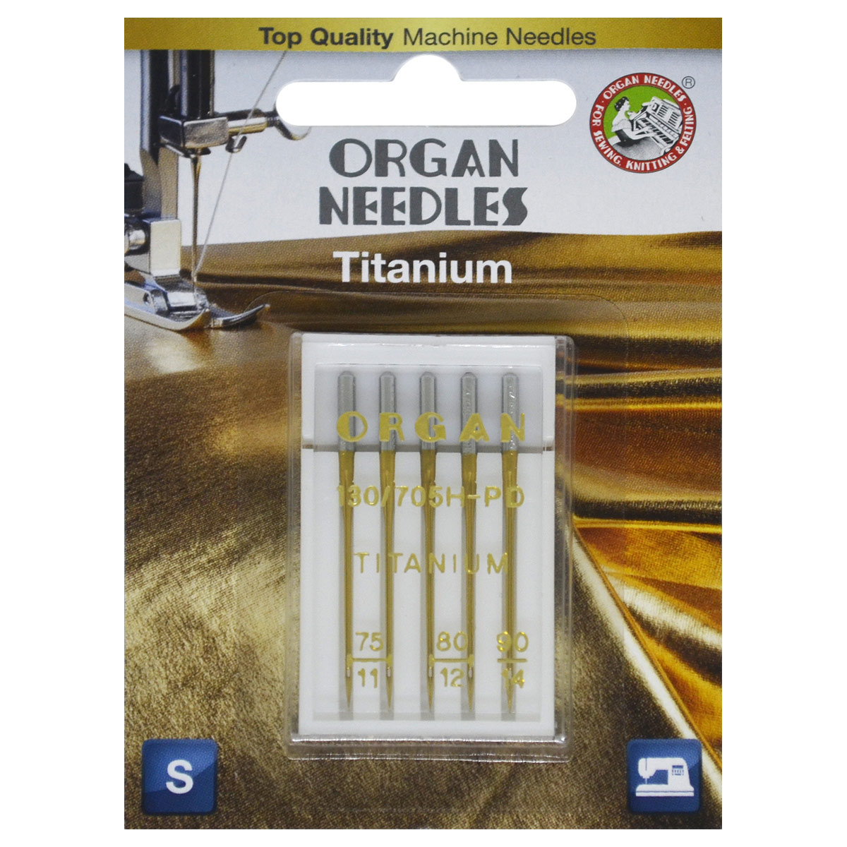 Иглы Organ титаниум 5/75-90 Blister иглы для шитья prym 19шт 128152