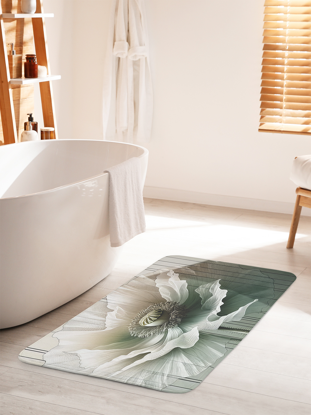 

Коврик для ванной туалета душа JoyArty "Струящиеся лепестки", bath_sd3323_60x100