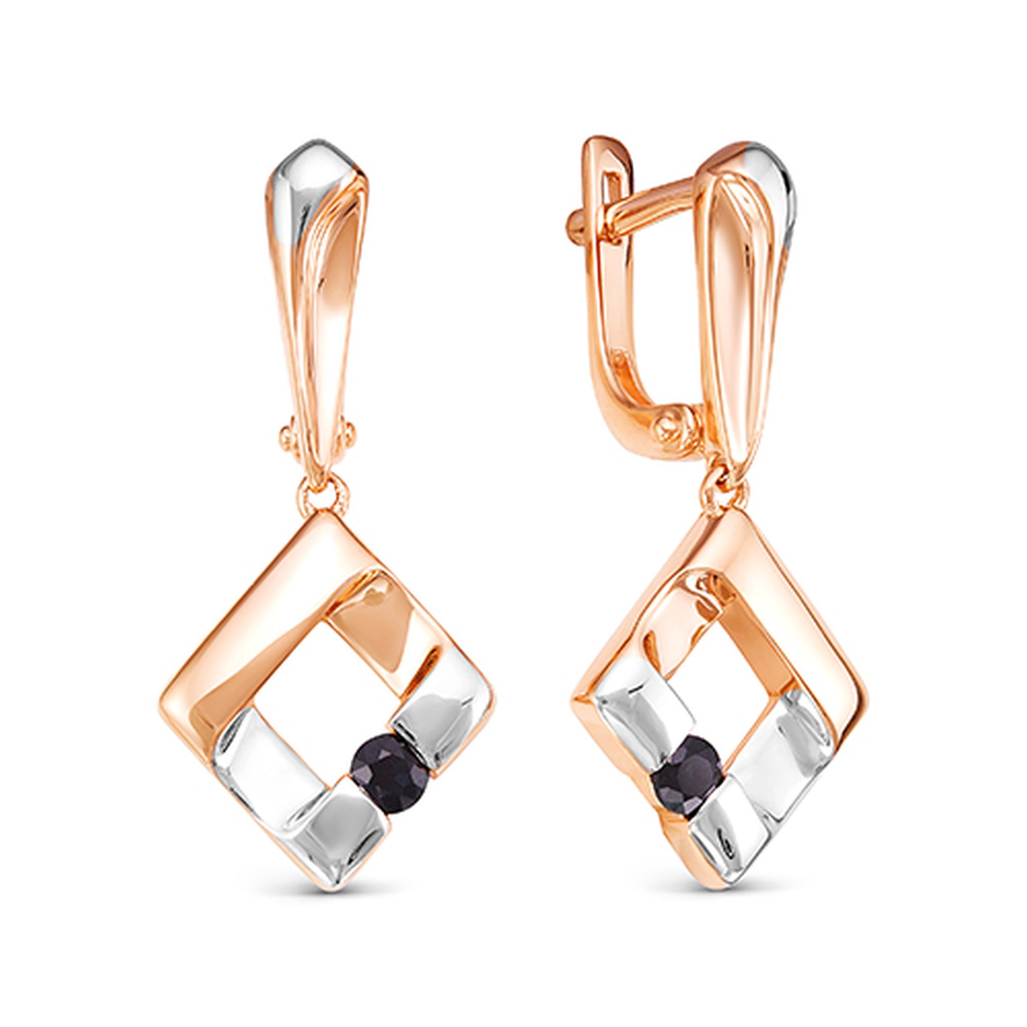 

Серьги из красного золота с сапфиром АЛЬКОР 22346-102, 22346-102