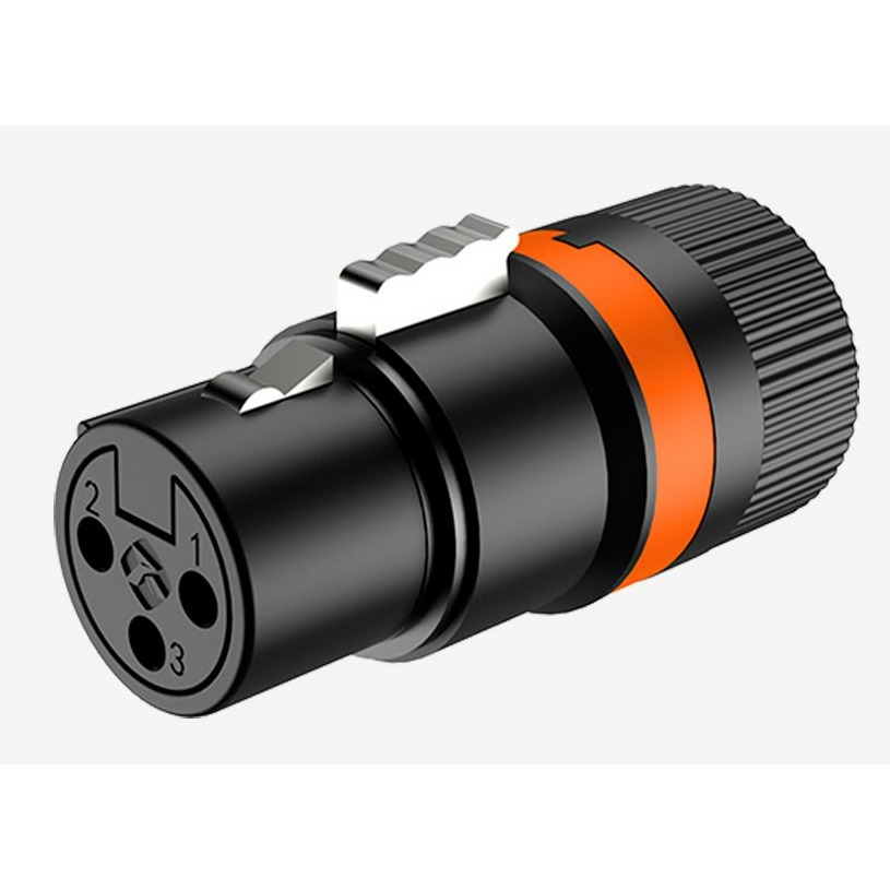 

Разъем XLR (Мама) Roxtone LX3F-Black/Orange, LX3F-Black/Orange