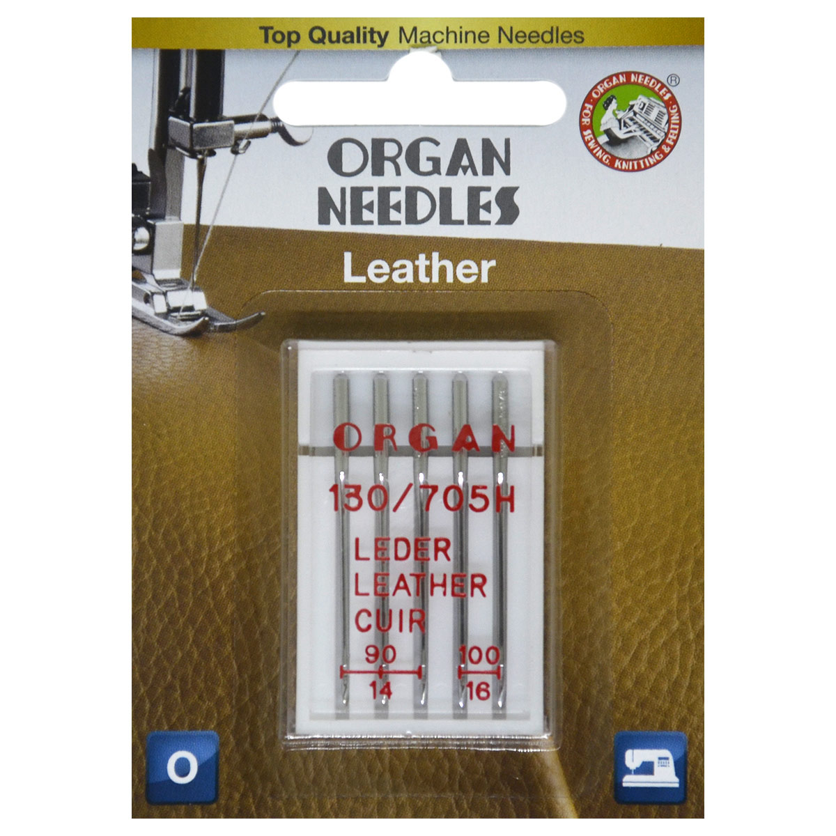 Иглы Organ для кожи 5/90-100 Blister сумка для макияжа из искусственной кожи