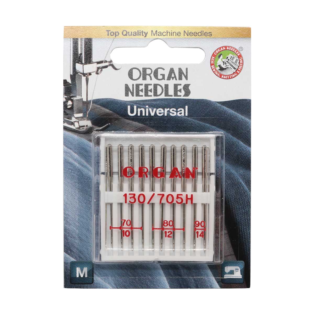 Иглы Organ универсальные 10/70-90 Blister иглы для бытовых швейных машин универсальные 70 100 5 шт