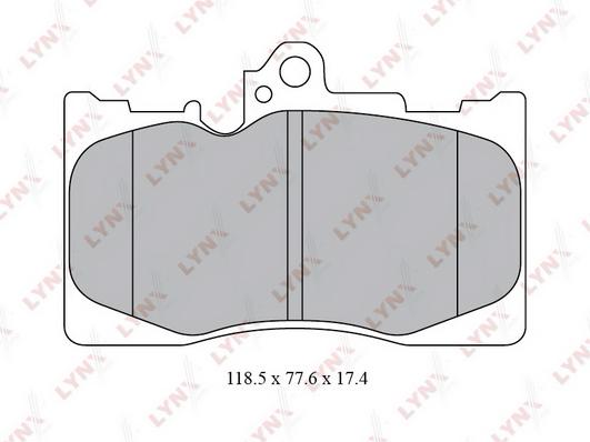 

Тормозные колодки LYNXauto передние дисковые для Toyota BD7566