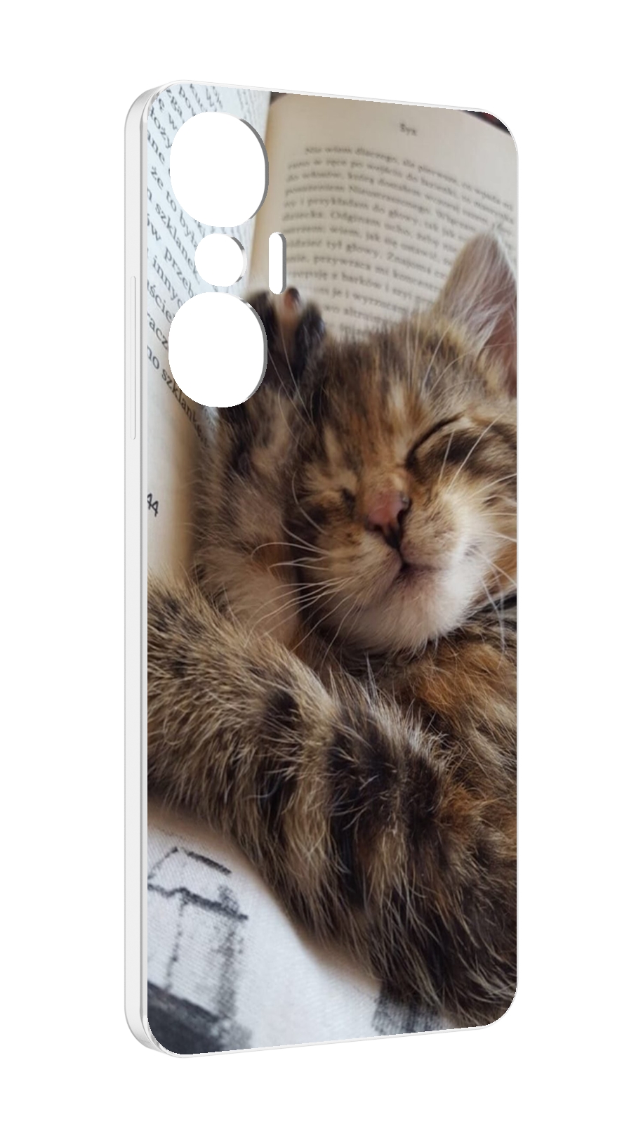 

Чехол MyPads Спящий-котенок для Infinix Hot 20S противоударный, Tocco