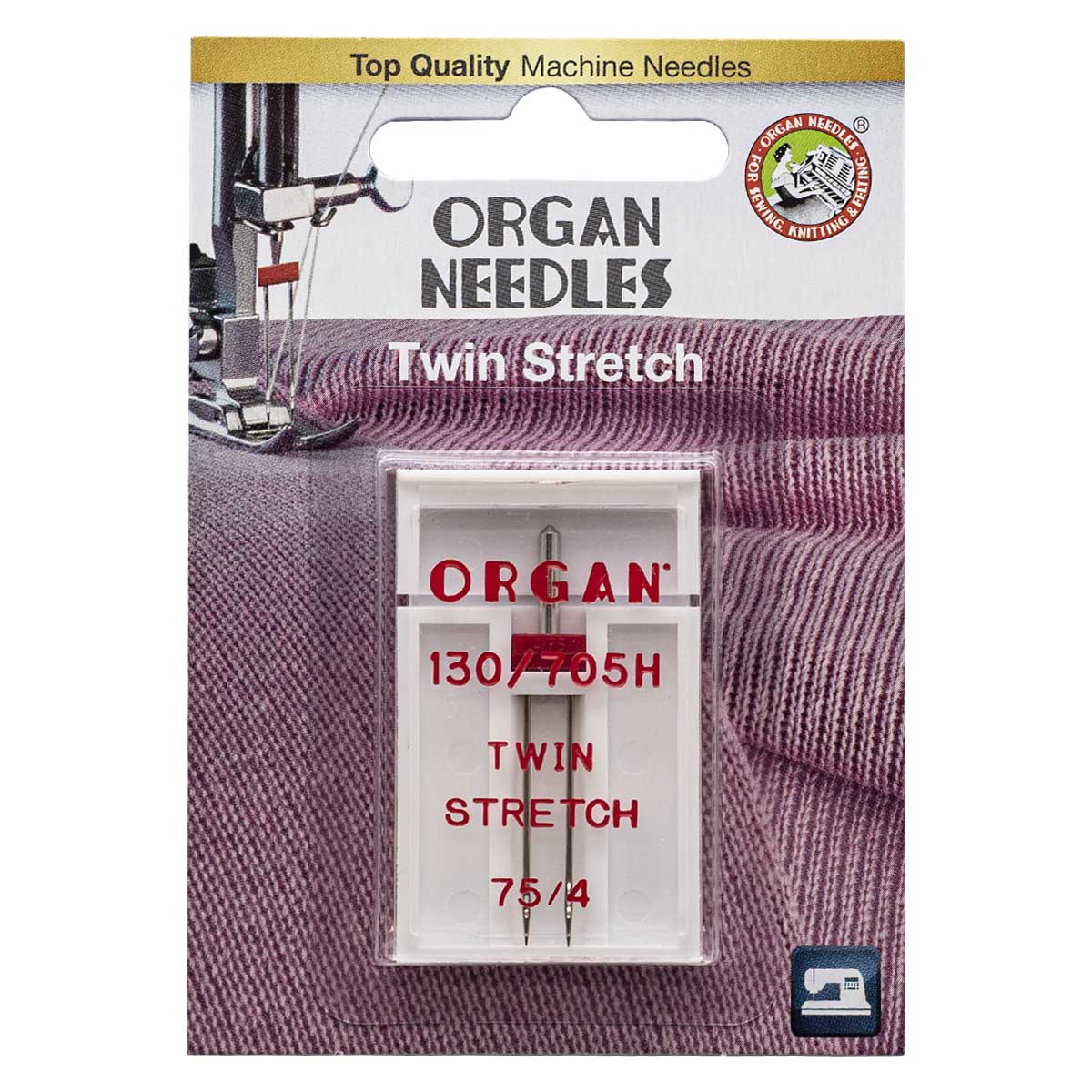 Иглы Organ двойные 1-75/4 супер стрейч Blister