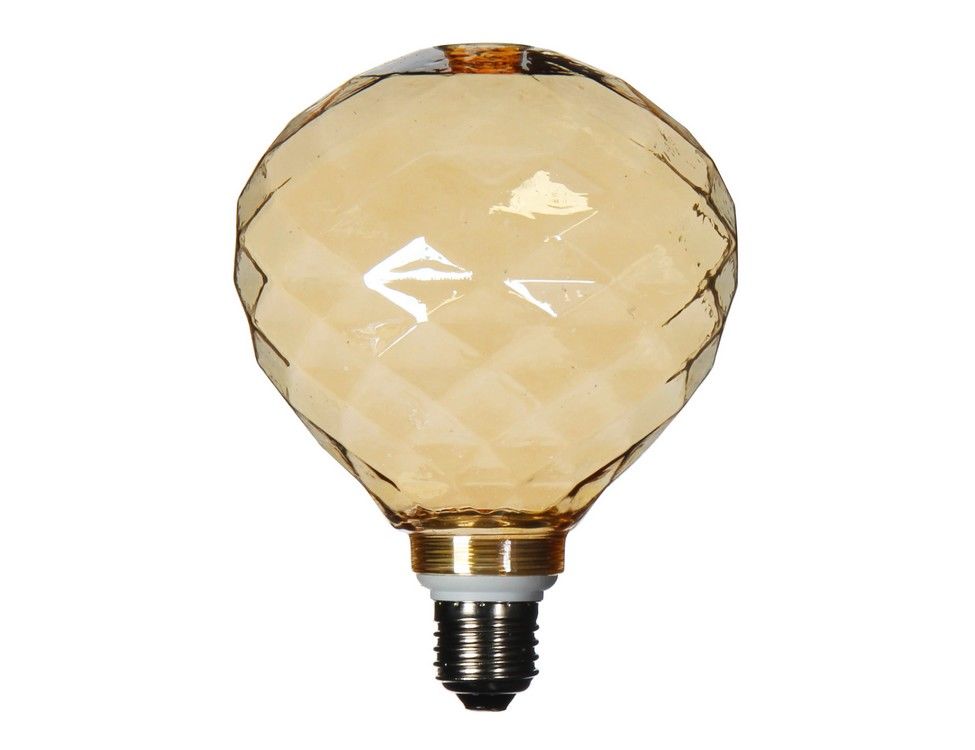 фото Светодиодная лампа танзи граненая, золотистая, 12.5 см, цоколь е27, edelman
