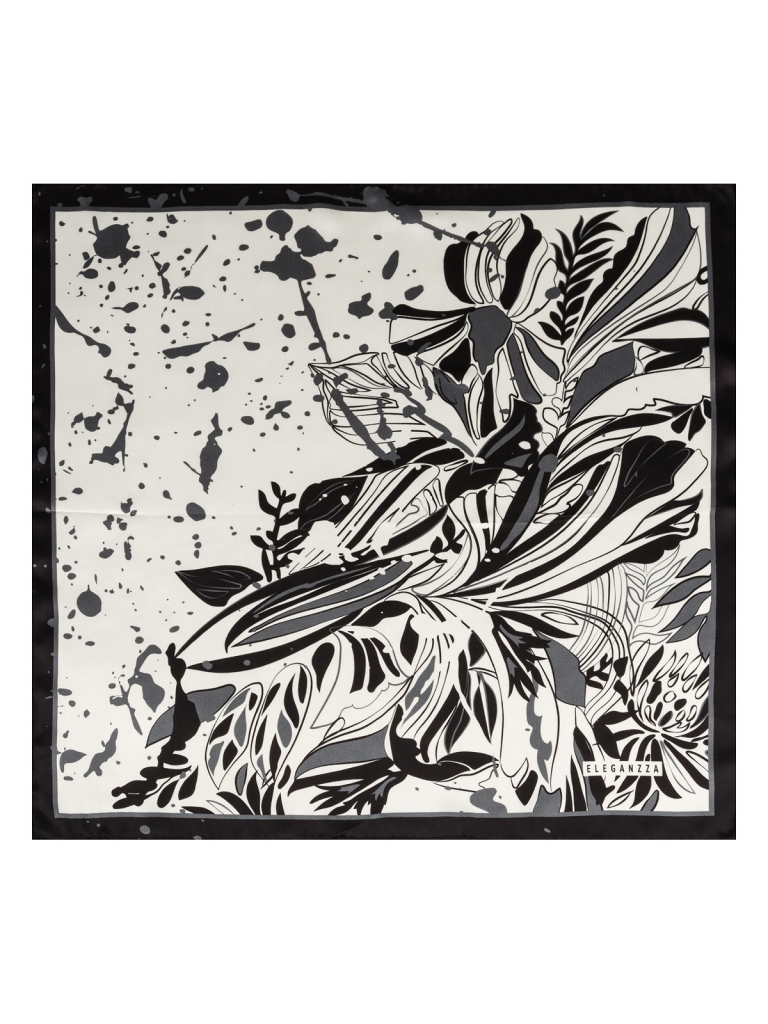 

Шейный платок женский Eleganzza SS03-8334 черный, 53х53 см, Черный;серый, SS03-8334