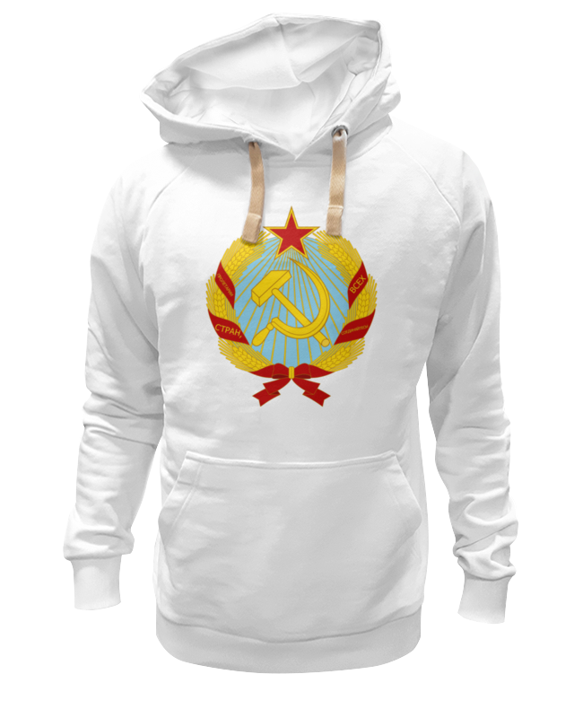 

Худи унисекс Printio Серп и молот белое 2XL, Белый, Серп и молот