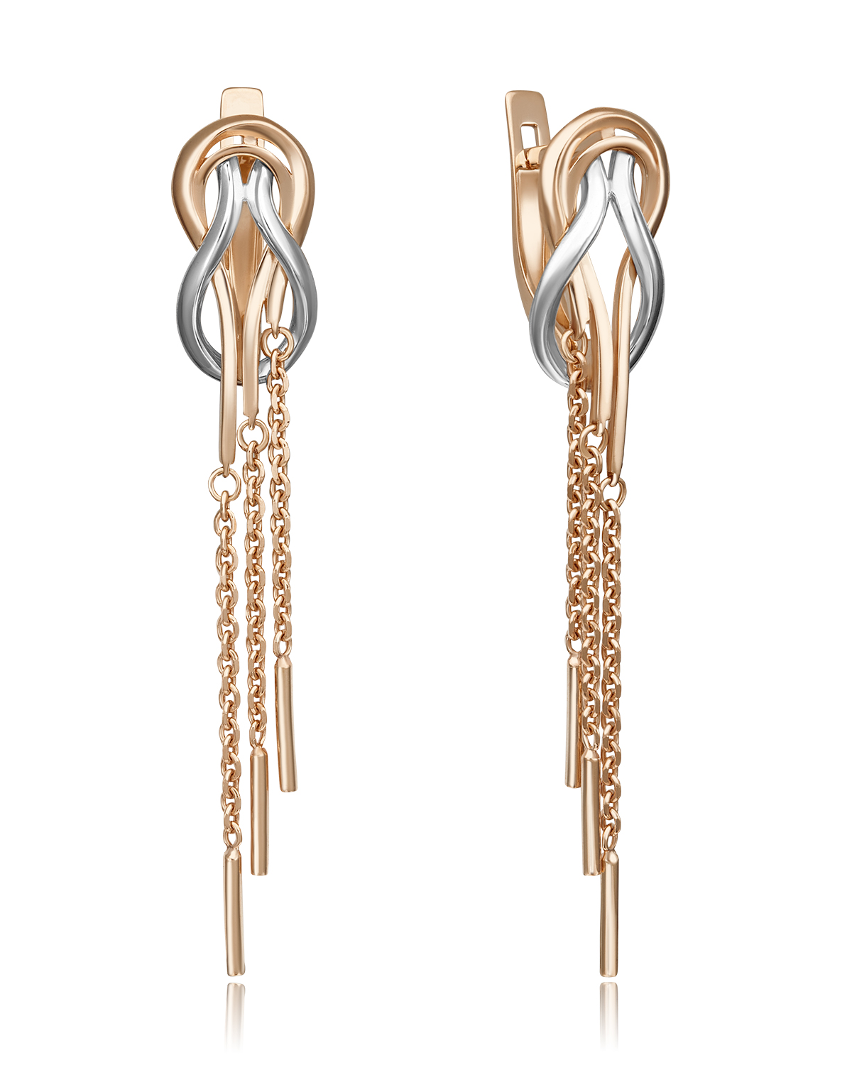 

Серьги подвески из красного золота/белого золота PLATINA jewelry 02-4374-00, 02-4374-00