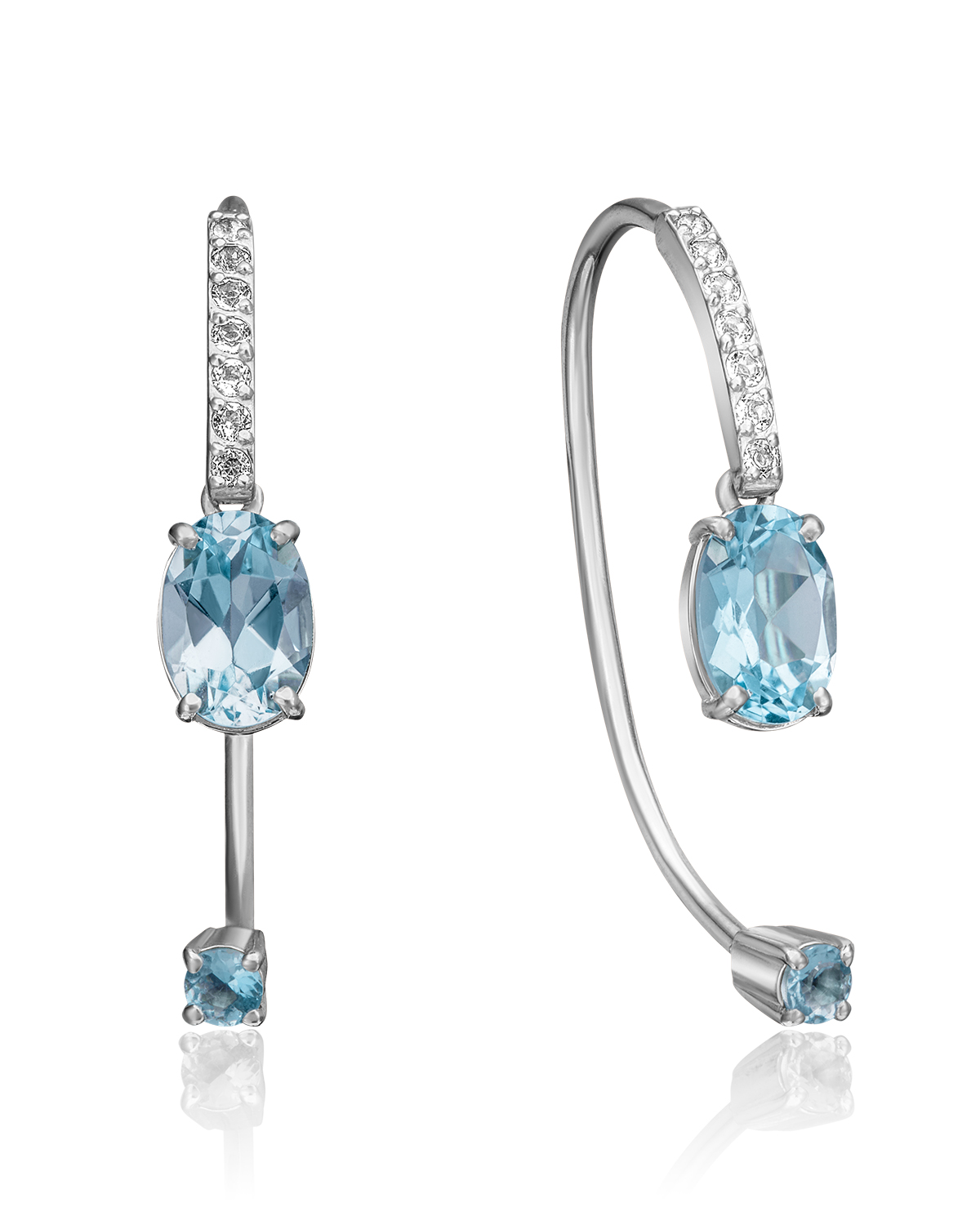 

Серьги из золота PLATINA jewelry 02-4365-00, топаз, 02-4365-00