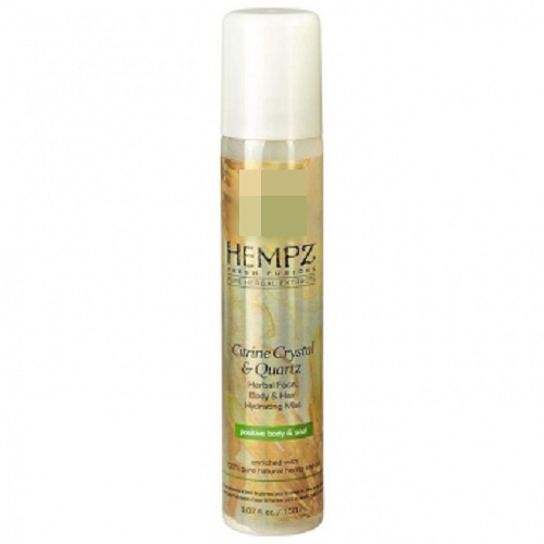 Спрей Hempz увлажняющий для лица тела и волос с мерцающим эффектом Желтый Кварц