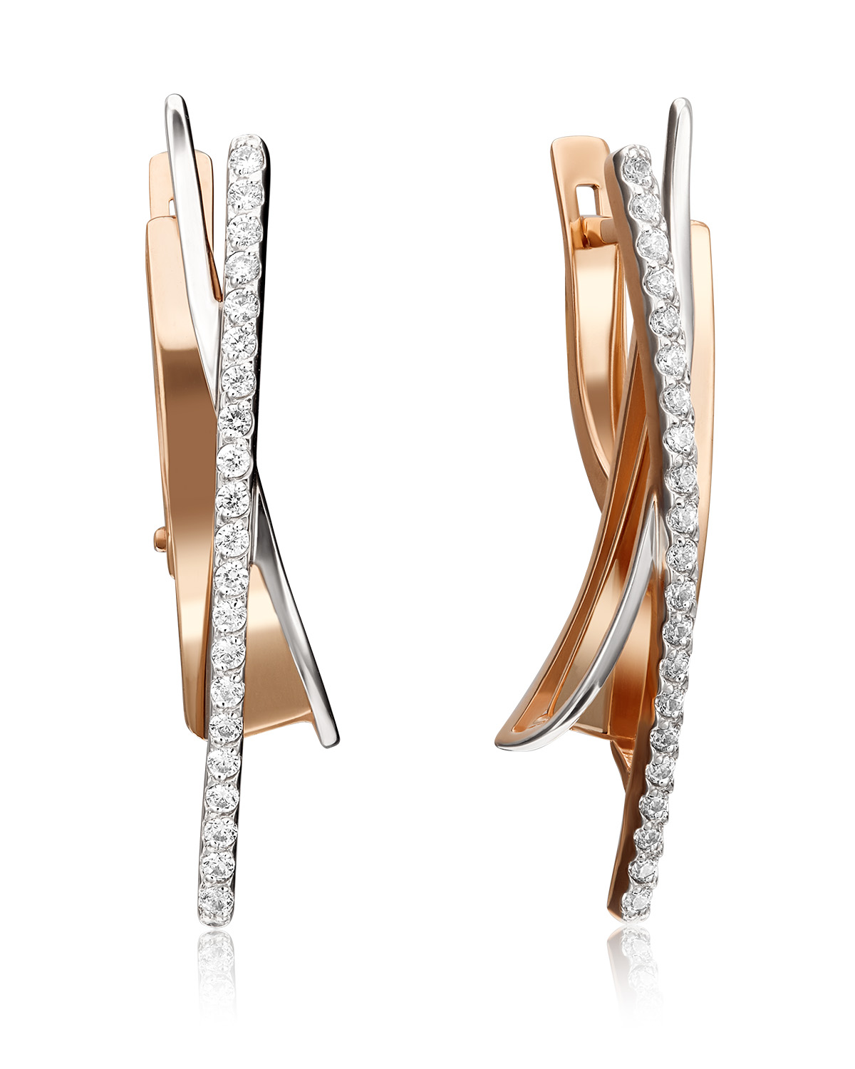 

Серьги из красного золота PLATINA jewelry 02-4326-00, фианит, 02-4326-00