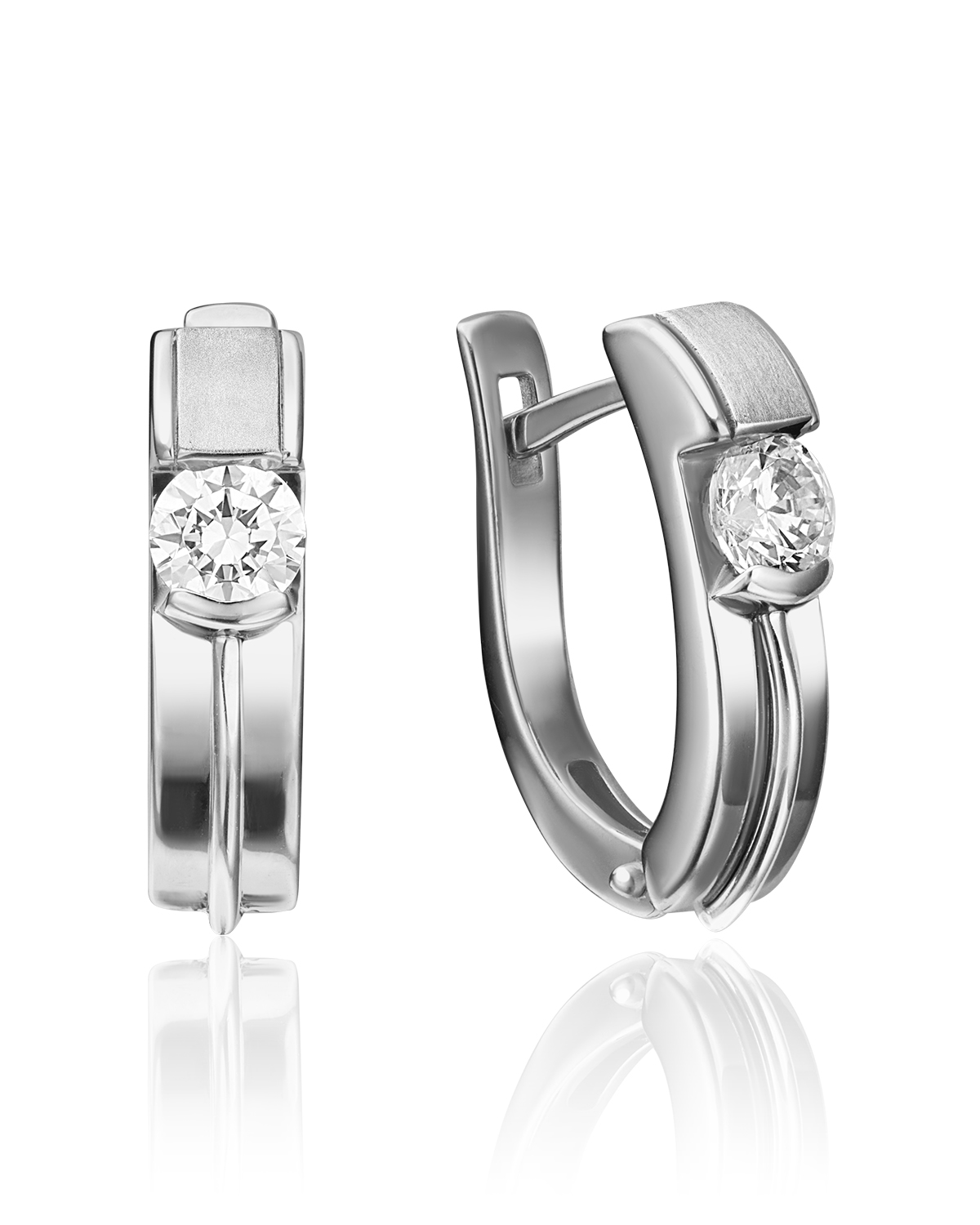 

Серьги из белого золота PLATINA jewelry 02-4300-00, фианит, 02-4300-00