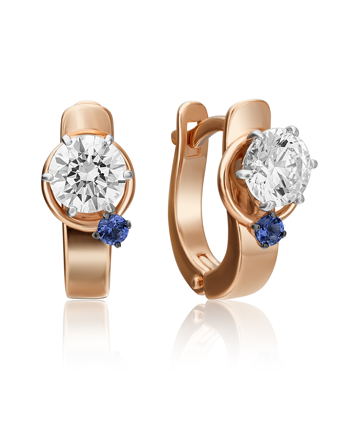 

Серьги из красного золота/белого золота PLATINA jewelry 02-4244-00, фианит, 02-4244-00