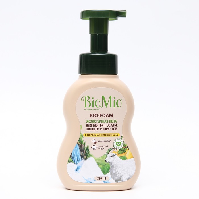 

Пена для мытья посуды BioMio BIO-FOAM ЛЕМОНГРАСС, 350 мл