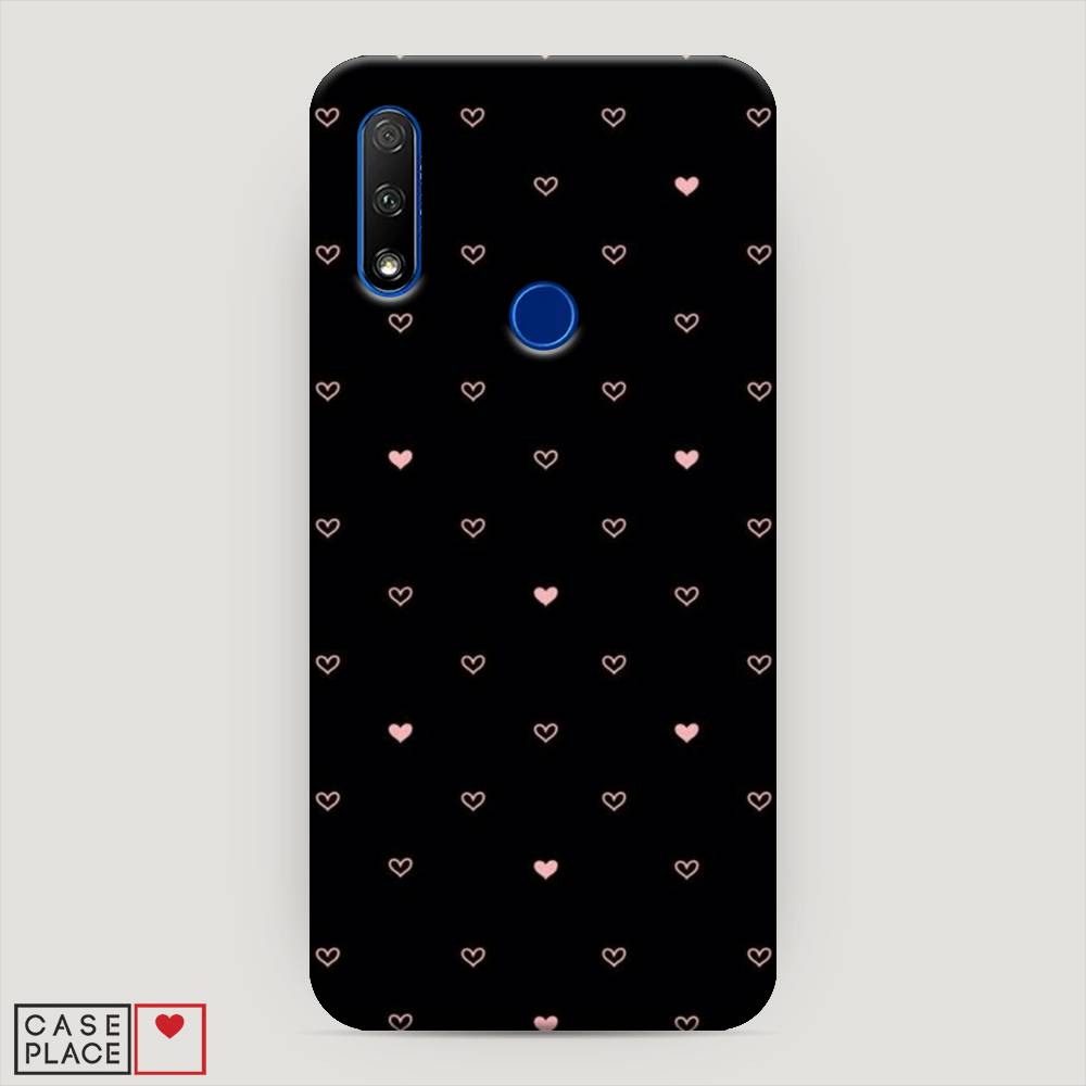 

Чехол Awog "Черный фон и сердечки" для Honor 9X, 69920-2