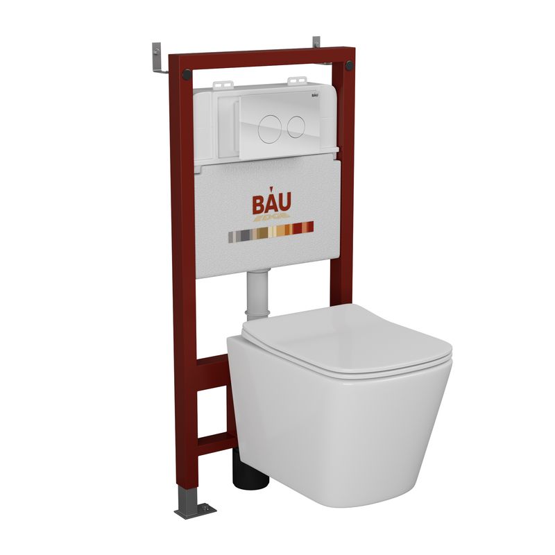 

Комплект BAU 6 в 1: инсталляция BAU PRO,Унитаз Bau Stil,сиденье,клавиша BAU Dream, 10745