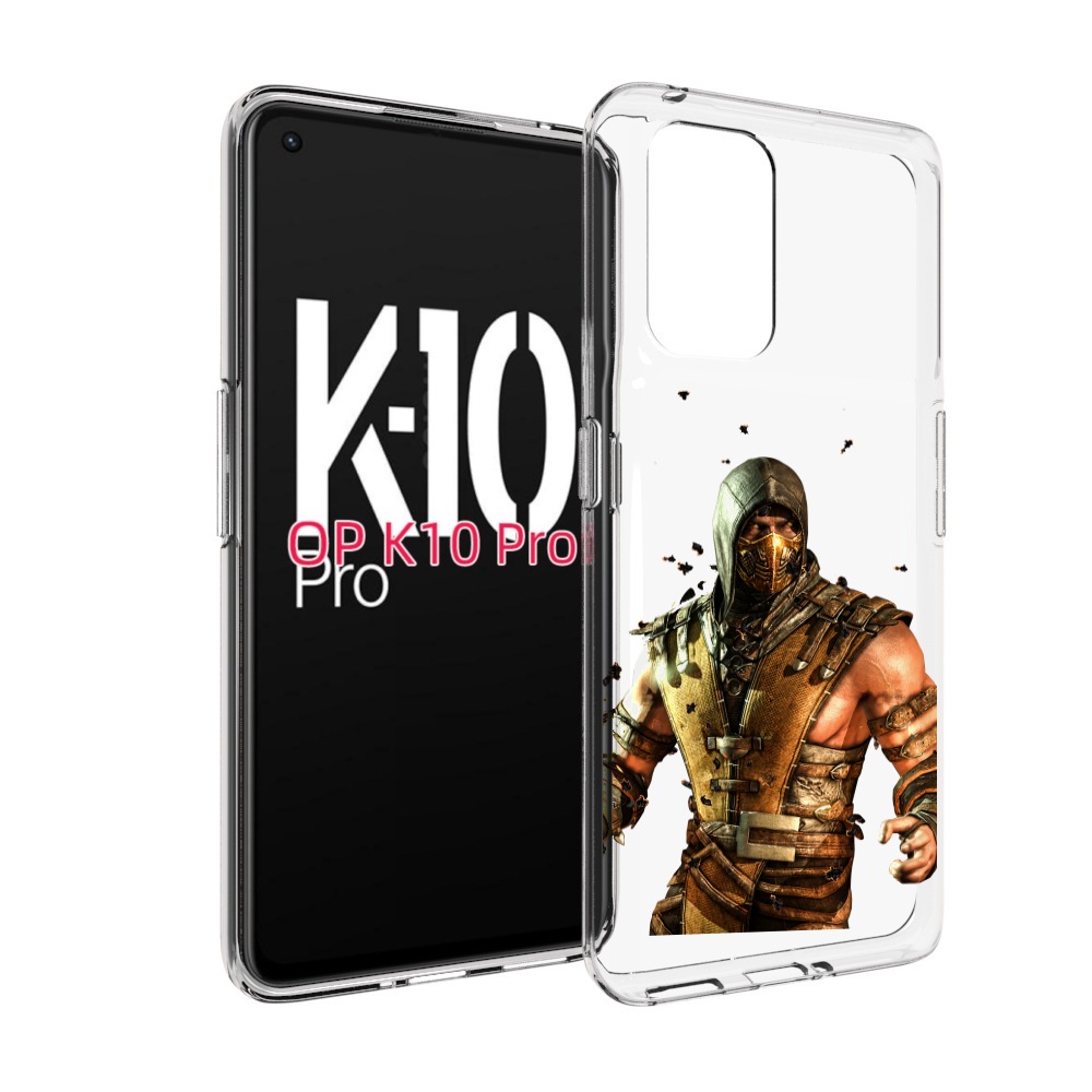 

Чехол MyPads Mortal Kombat scorpion для OPPO K10 Pro, Прозрачный, Tocco