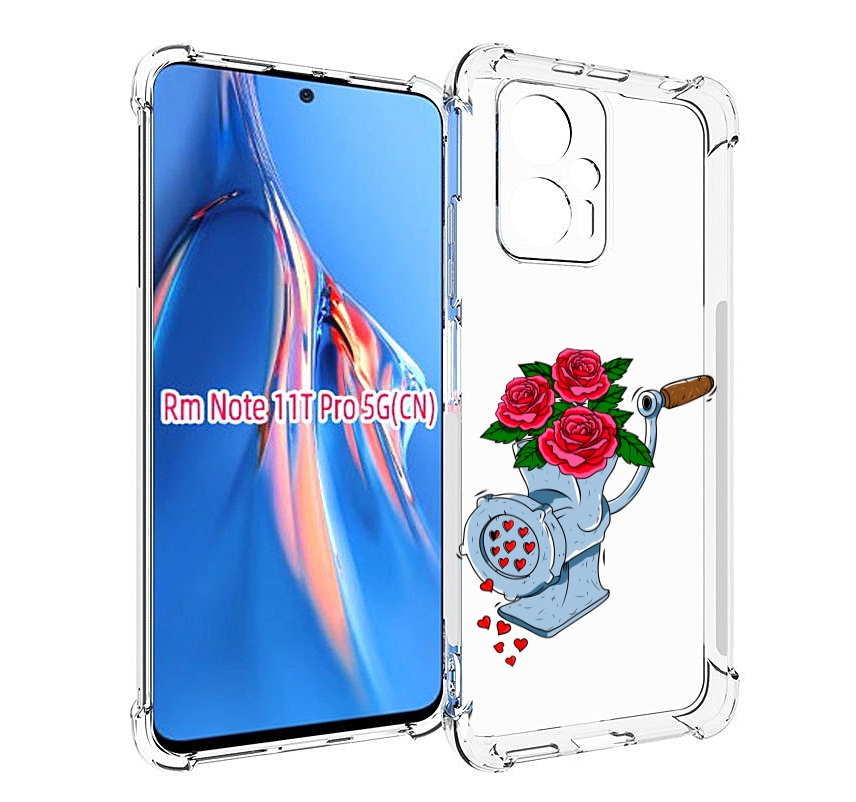 

Чехол MyPads Цветочные сердца для Xiaomi Redmi Note 11T Pro / 11T Pro Plus / Poco X4 GT..., Прозрачный, Tocco