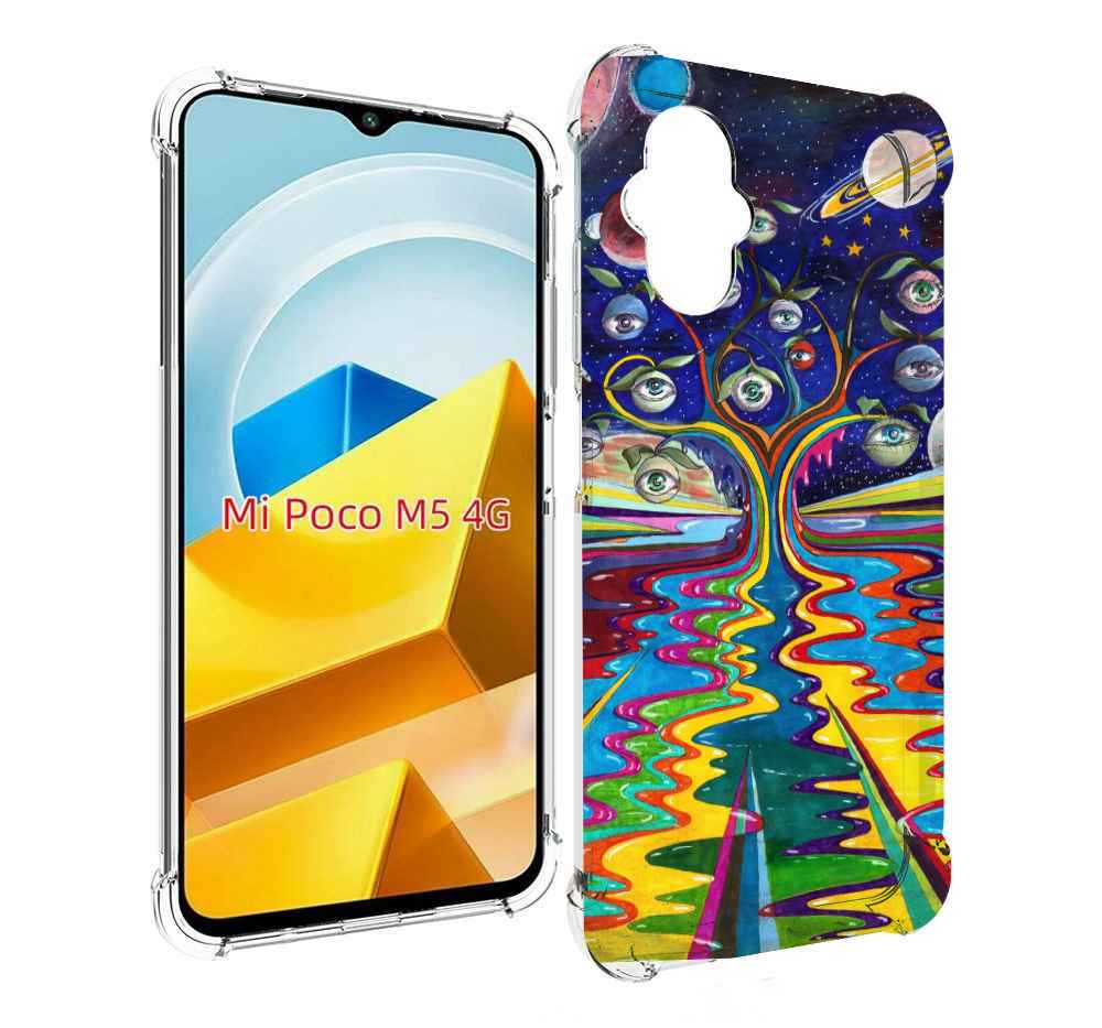 

Чехол MyPads Tocco для Xiaomi M5 дерево с глазами акварель, Прозрачный, Tocco