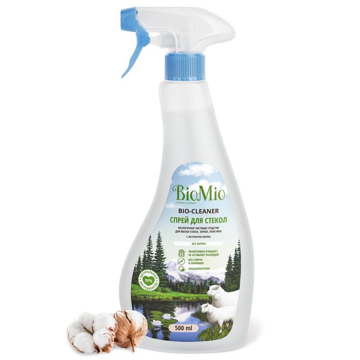 

Средство для мытья стёкол и зеркал BioMio BIO-CLEANER, 500 мл