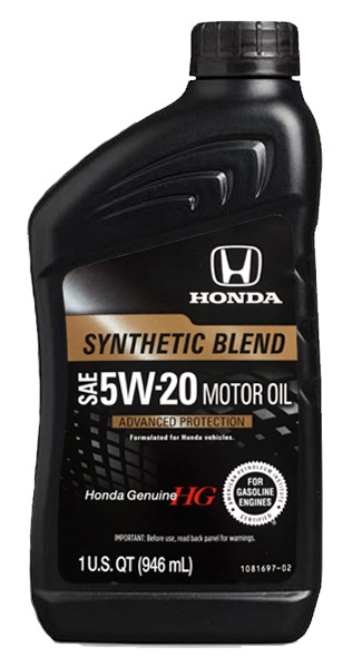 Моторное масло Honda Synthetic Blend 5W20 0,946л