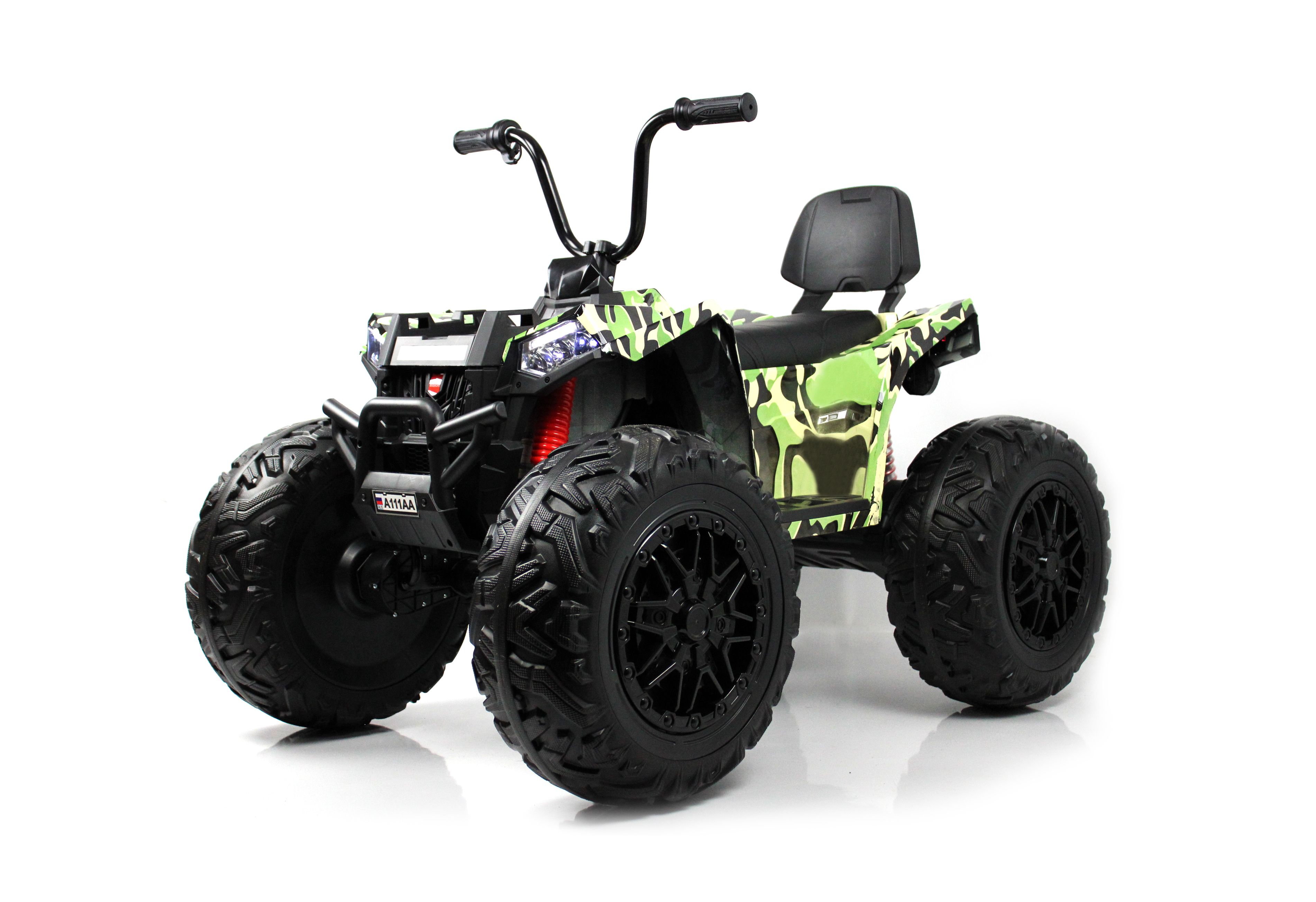 

Детский электроквадроцикл RIVERTOYS A111AA 4WD зеленый камуфляж