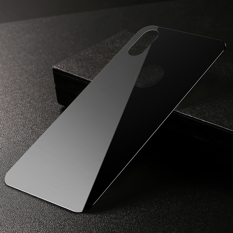 Защитное стекло baseus sgapiph65-bm01 для iphone xs max, 0.3mm, заднее, черный