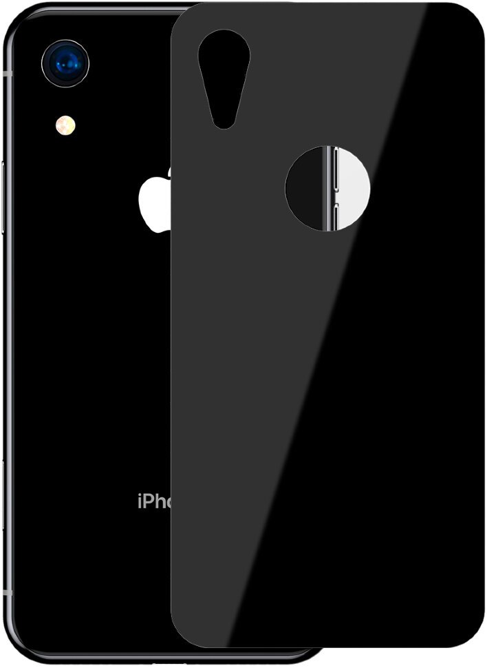 Защитное стекло baseus sgapiph61-bm01 для iphone xr, заднее, черный