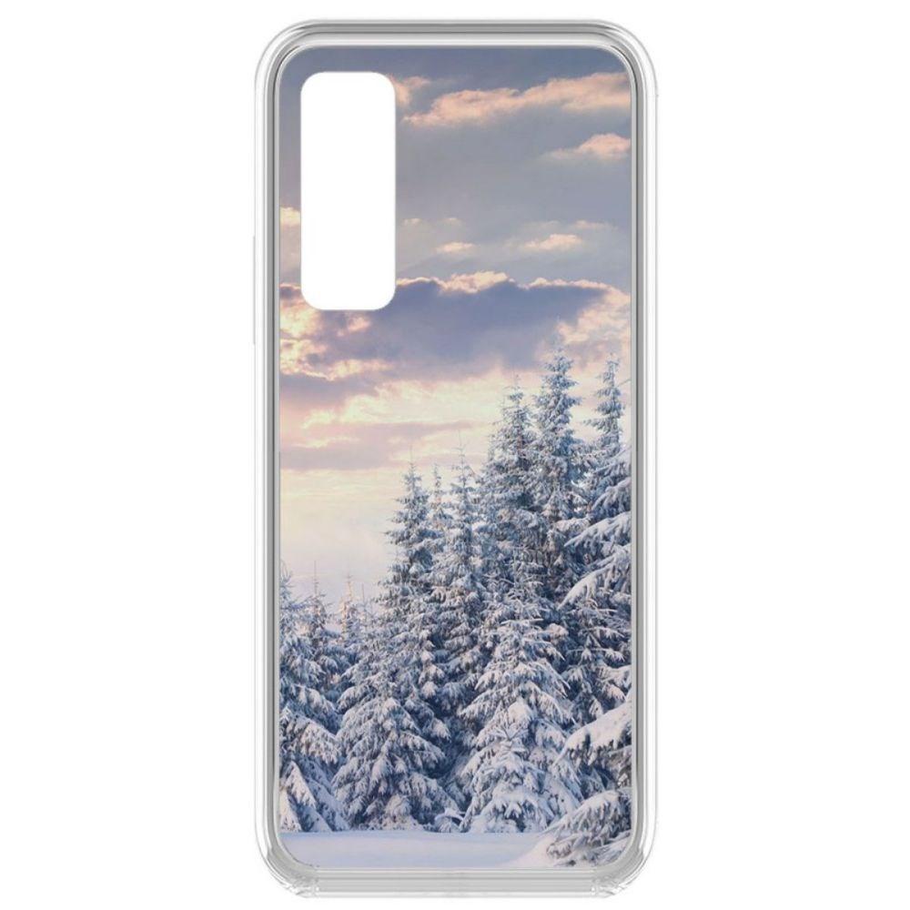 

Чехол-накладка Krutoff Clear Case Снежный пейзаж для Vivo Y53s, Прозрачный