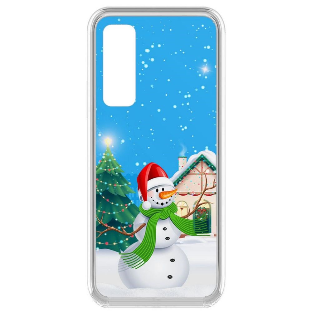 

Чехол-накладка Krutoff Clear Case Снеговик для Vivo Y53s
