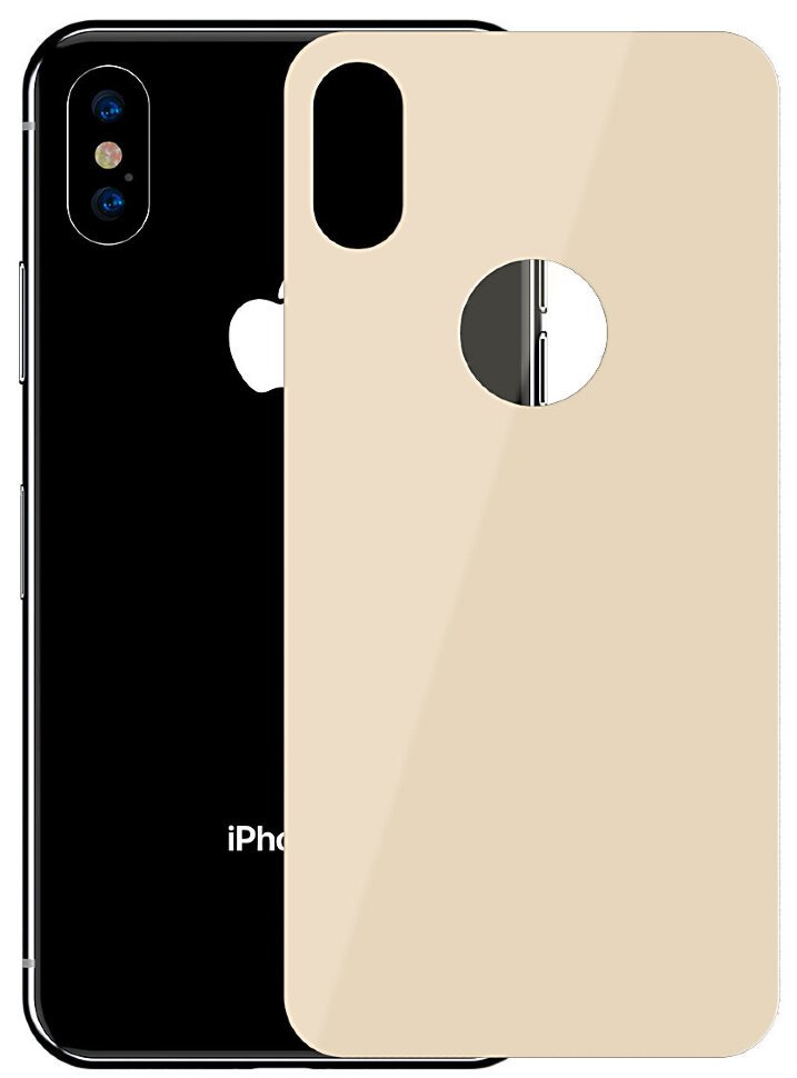 Защитное стекло baseus sgapiph58-bm0v для iphone xs, заднее, золотой